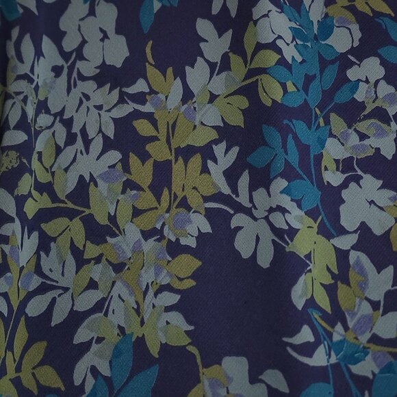 Lane Bryant Skirt Womens Size 14/16 Blue Purple Floral Chiffon Lined Pull On - Picture 2 of 5